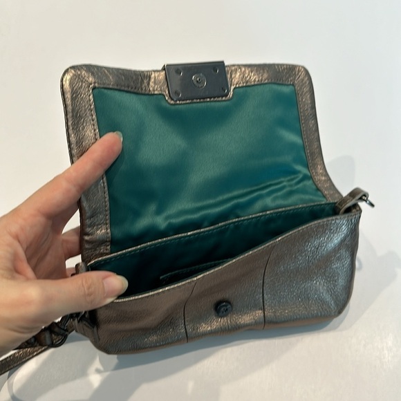 Coach Kristen Wristlet Gunmetal sparkly leather handbag - Picture 6 of 6